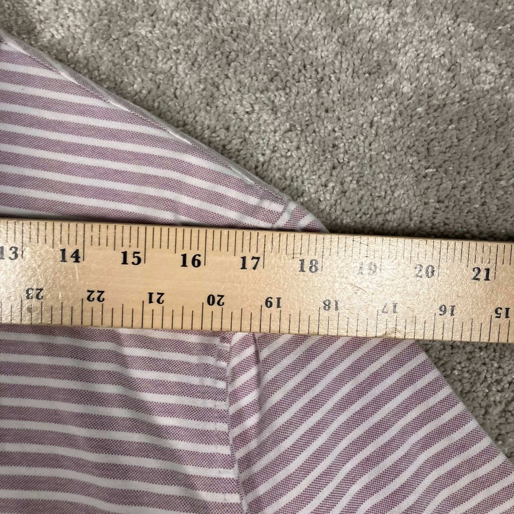 Peter Millar Polo Shirt Mens Medium Pink Striped Sage Valley Crown Crafted Pima - Picture 10 of 12